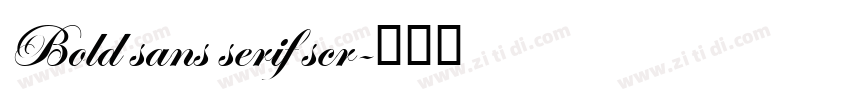 Bold sans serif scr字体转换 Bold sans serif scr字体转换